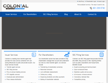 Tablet Screenshot of colonialstock.com